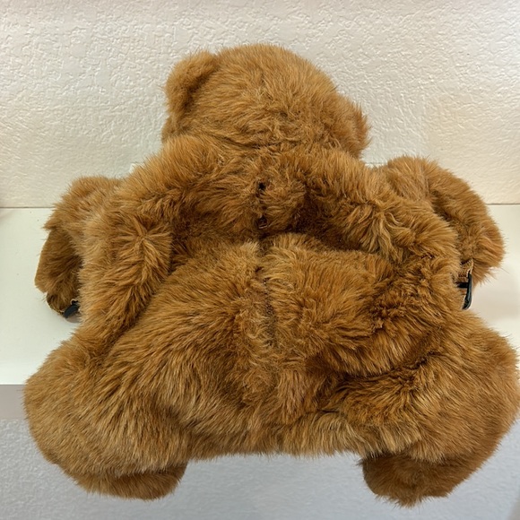 VTG Robert Small 1984 House Of Hull Plush Faux Fur Golden Brown Bear Backpack - Picture 5 of 9
